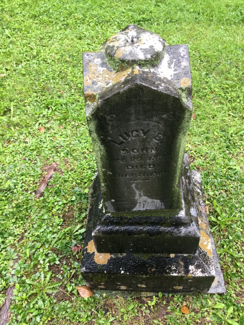Gravestone of three siblings who died of scarlet fever in 1869...